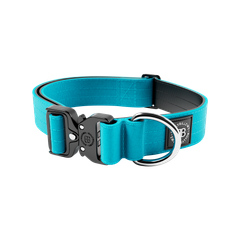 Тактичний нашийник для собак BullyBillows Combat Collar No Handle 4 cm M: 40 мм, ОШ 35-54 см Блакитний