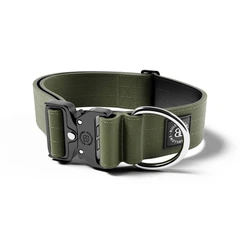 Тактичний широкий нашийник для собак BullyBillows Combat Collar No Handle 5 cm M: 50 мм, ОШ 35-48 см Зелений