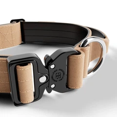 Тактичний нашийник з ручкою для собак BullyBillows Combat Collar Handle 4 cm L: 40 мм, ОШ 48-66 см Бежевий