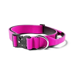 Тактичний нашийник з ручкою для собак BullyBillows Combat Collar Handle 4 cm M: 40 мм, ОШ 43-58 см Малиновий