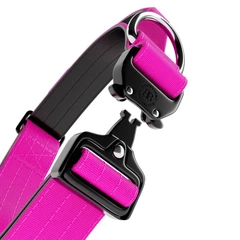Тактичний нашийник з ручкою для собак BullyBillows Combat Collar Handle 4 cm M: 40 мм, ОШ 43-58 см Малиновий