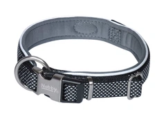 Нашийник для собак світловідбиваючий з посиленим фастексом Classic Preno Royal Collar Nobby XS-S: 15-20 мм, ОШ 32-39 см Чорний