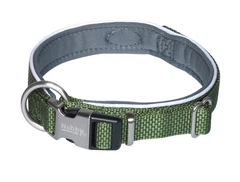 Нашийник для собак світловідбиваючий з посиленим фастексом Classic Preno Royal Collar Nobby XS-S: 15-20 мм, ОШ 32-39 см Хакі