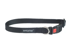 Ошейник для собак Amiplay Basic M 25-40*1,5 см - чорний