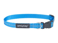 Ошейник для соабк Amiplay Reflective L 35-50*2 см - блакитний