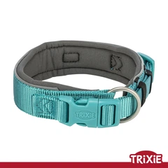 Нашийник для собак Trixie 1995628 Premium екстраширокий S–M 33–42 см 35 мм аква-графіт (TX-1995628) 4053032677616
