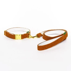 Hi Dog Нашийник HIDOG VELVET кемел с металическим фастексом L 25мм 35-55см (114/1052)