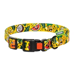 Hi Dog Нашийник для собаки HiDOG Crazy yellow fruits L 25мм 35-55см (104/1057)