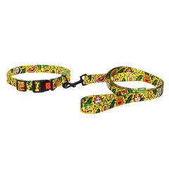 Hi Dog Нашийник для собаки HiDOG Crazy yellow fruits L 25мм 35-55см (104/1057)