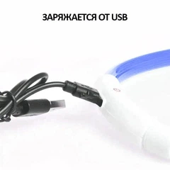 Без бренду Нашийник світиться для собак Led з USB розмір S 30 см Синій