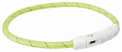Нашийник для собак з підсвічуванням 65 см Trixie Flash USB L-XL зелений