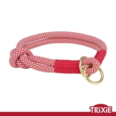 Нашийник-зашморг Trixie 1984503 "Soft Rope",S-M: 40см/10мм, червоний/крем (TX-1984503) 4053032663879