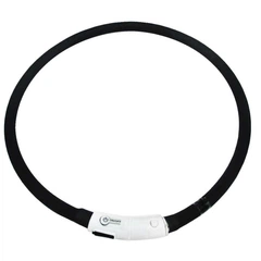 Tatrapet LЕD-нашийник Expert для собак (з підзарядкою USB), світиться, силікон, чорний 1*70 см