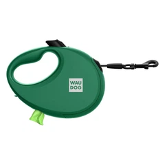 Повідець-рулетка для собак Waudog R-leash з контейнером для пакетів/світловідбивною стрічкою L до 40 кг 5 м Зелений (262918 Col)