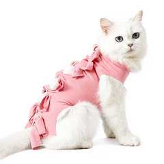 Послеоперационная попона Lesko DT1328 L Pink для котов