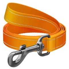 Повідець для собак Waudog Nylon Mono світловідбивний L/XXL 25 мм х 300 см Помаранчевий (46454 Col)