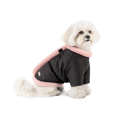 Куртка Pet Fashion Mery для собак чорний/рожевий ХS2