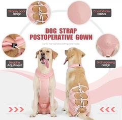 Дихаюча попона для собак Derby Breathable Pet Recovery Suite, Pink, S
