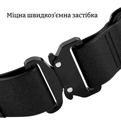 Без бренду Міцний водонепроникний Waterproof нашийник для собак, з металевою пряжкою чорний L (41-66 см)