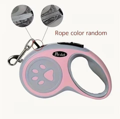 Petify Автоматичний повідець-рулетка для собак і котів Pet Dog Retractable Leash Рожевий нейлон 3 м, однокнопкове гальмо/фіксація, металевий карабін (антикорозійний), для малих і середніх порід, Артикул ТМ15
