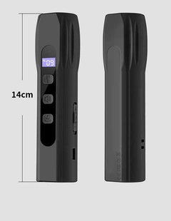 Ultrasonic Відлякувач собак ультразвуковий Q7 з ліхтариком і дисплеєм Type-C, що перезаряджається, Чорний ( код: Q7BB )