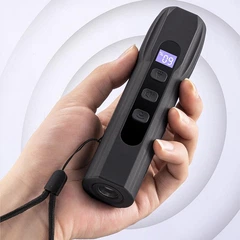 Ultrasonic Відлякувач собак ультразвуковий Q7 з ліхтариком і дисплеєм Type-C, що перезаряджається, Чорний ( код: Q7BB )