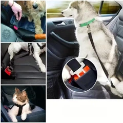 Без бренду Ремінь-повідець для тварин в авто DogCarBelt, чорний