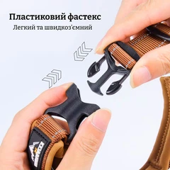 Без бренду М'який нашийник для собак дрібних і середніх порід із фастексом і світловідбивними елементами, рожевий L (35-45 см.)