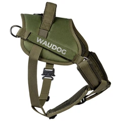 Шлея для службових собак Waudog PRO-2 світловідбивна/металевий фастекс XS 35-45 см Хакі (688031 Col)