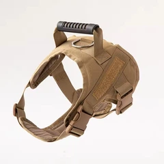 Шлейка для собак Fanxing Pet, тактичний жилет із ручкою L коричневий (226L-KHAKI)