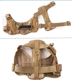 Шлейка для собак Fanxing Pet, тактичний жилет із ручкою L коричневий (226L-KHAKI)