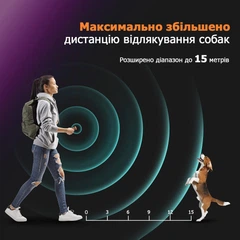 Без бренду Потужний ультразвуковий відлякувач собак B30 акумуляторний з 3-ма випромінювачами та дальністю до 15 м