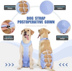Дихаюча попона для собак Derby Breathable Pet Recovery Suite, Blue, M