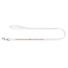 Collar Повідець для собак Waudog Classic з малюнком пончики Довжина 122см Ширина 12мм Білий