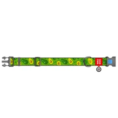 Нашийник для собак WAUDOG Nylon Avocado XXL, нейлоновий, з QR-паспортом, пластиковий фастекс, ширина 35 мм, довжина 46–70 см, арт. 284-0048