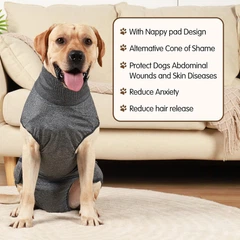 Wan talk Гігієнічні труси/комбінезон для собак WanTalk Full Body Dog Diaper, Grey, 3XL