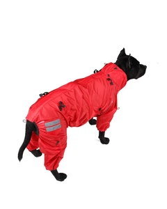 Одяг для собак дощовик “HUNTER D RED”. SKU 004377. Розмір 2XS. Your Stylish Hunter. Комбінезон дощовик для собак середніх та великих порід, від спаніелю та корги до вівчарки та алабаю.