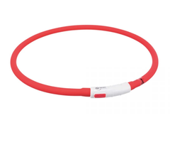 Pet Style LED нашийник світлодіодний для котів з USB зарядкою 35-50 см Червоний
