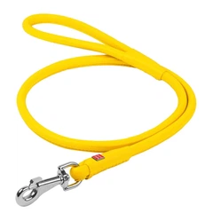 Collar Повідець для собак шкіряний WAUDOG Glamour круглий, Д 10 мм, Дов 122 см жовтий