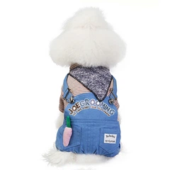 Без бренда Комбінезон для собак джинсовий IdeaPet Granger S Blue