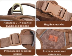 Без бренду Шлея для собак Dingke XXS Коричневий
