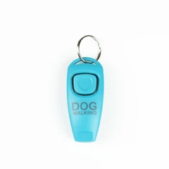 Без бренда Клікер для дресирування собак та котів Dog Walking CLICKER зі свистком - бірюзовий