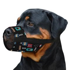 Barksi Намордник для собак Bronzedog Нейлоновий регульований Чорний 25-34 см 50 мм (575335)