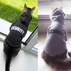 Без бренда Одяг для домашніх тварин, толстовка Security для котів та собак, розмір L