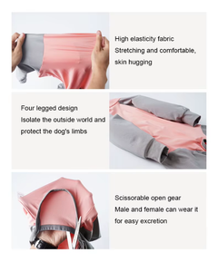 Без бренда Піжама/попона для собак MOFESIPI Recovery Suit Pink&Grey S