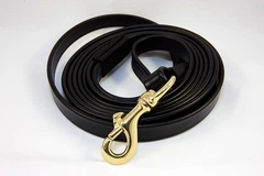 IQ Pet Повідець біотановий з ручкою, латунь 2м black