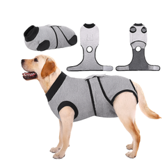 Попона для відновлення собак Wan Talk Recovery Suit, Black/Grey, S