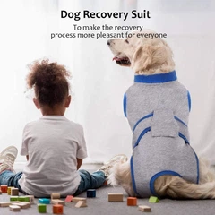 Попона для відновлення собак Wan Talk Recovery Suit, Black/Grey, S