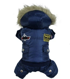 Зимовий комбінезон для котів Pet Style "USA" Синій M