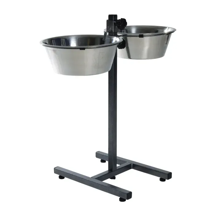 Стійка з мисками для собак Trixie 2 x 4,5 л / 28 см, h=60 см